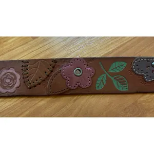 Vintage‎ Leather Fossil Belt thumbnail 2