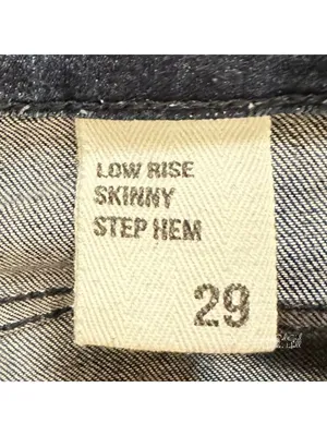 Eunina Low Rise Skinny Distressed Asymmetrical Raw Step Hem Ankle Jeans Size 29 thumbnail 6