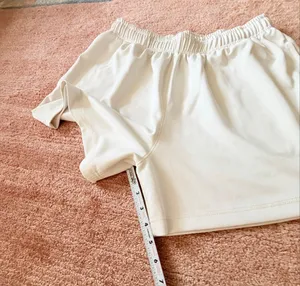 Elle Grey Ivory Knit Pull-On Shorts with Pockets Women’s Size M thumbnail 6