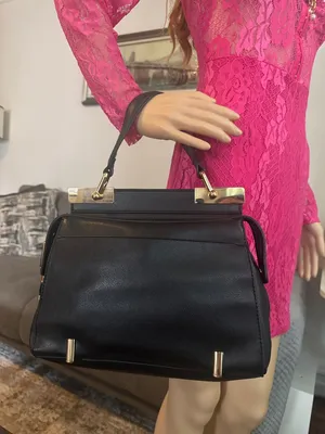 Aldo Black Satchel with Gold Hardware thumbnail 3