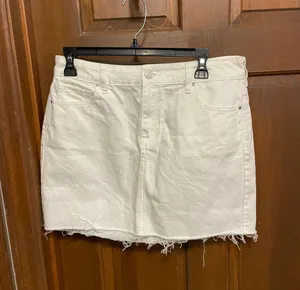 White / Denim Skirt thumbnail 1