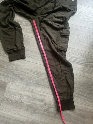 Community Aritzia Olive Army Green 100% Cotton Cargo Joggers Y2K Streetwear L thumbnail 8
