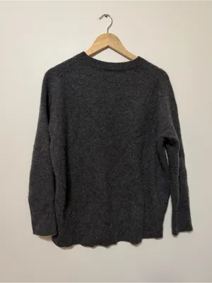 Theory Cashmere Gray Sweater Size Large Women’s Crewneck Jumper Pullover thumbnail 5