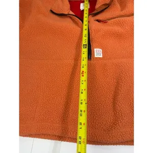 Topo Designs Subalpine Fleece Pullover Burnt Orange Half Zip Women's XL thumbnail 7