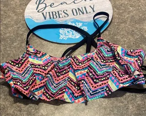 PINK Victoria's Secret Multicolor Chevron Bikini thumbnail 1