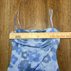 See You Monday Blue Floral Mini Dress Y2K Style Sz XS Going Out‎ Party Wedding thumbnail 3