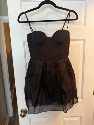 Oh Polly Black Corset Dress thumbnail 4