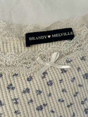 Brandy Melville Waffle Knit Cropped Top thumbnail 2