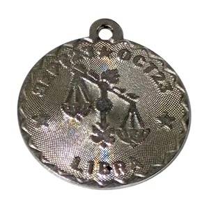 Vintage Spence Co 925 Sterling Silver LIBRA Zodiac Astrology Sign Charm Pendant thumbnail 1