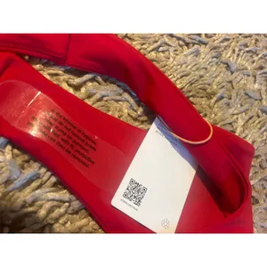 QUINCE Italian High Leg Bikini Bottom MINIMALIST Swimsuit Cherry Red Sz Large L thumbnail 7