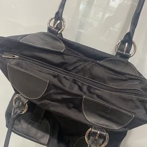 Furla Women's Black Shoulder Nylon Tote Purse Large Bag thumbnail 6