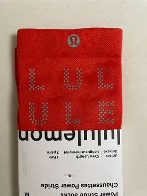 lululemon athletica unisex Power Stride Crew Socks with Logo Reflective Detail M thumbnail 7
