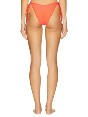 Kulani Kinis Ring Cheeky Tie Bikini Bottom in Amber Glow Medium New Womens thumbnail 3