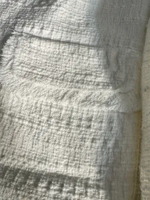 Ann Taylor White Textured Open-Front Jacket thumbnail 5