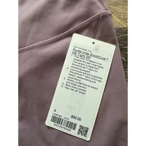 Lululemon Wunder Under SmoothCover High Rise 25” Lavender Lux Size 4 NWT thumbnail 4