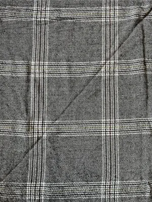 Gray Plaid Fringe Blanket Scarf thumbnail 4
