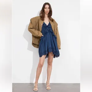 & OTHER STORIES Embroidered Strappy Mini Dress thumbnail 5