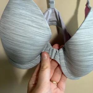 Pink Wear Everywhere Push-Up Bra 32DD Gray Women Racerback Front Close thumbnail 2