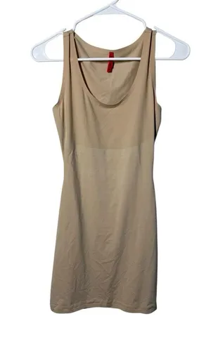 SPANX Sleeveless Tank Slip Shapewear Dress Beige With Bodysuit Size Medium thumbnail 1