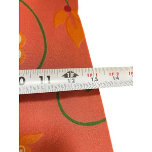 Made in Italy Orange Floral Scarf 100% Polyester Sheer Lightweight Wrap thumbnail 9