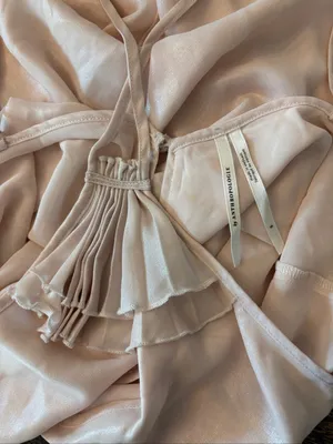 By Anthropologie Mermaid Mini Dress Blush Pink Small NWT‎ thumbnail 7
