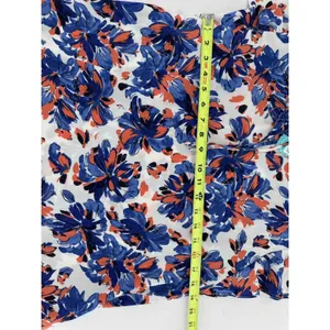 Beacon Apparel Stitchfix Blouse Sz L Floral Office Career Red White Blue Work thumbnail 10