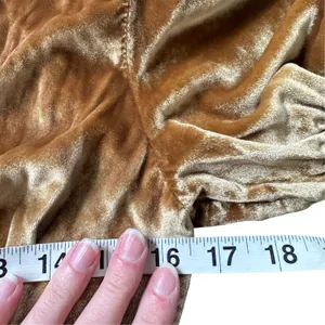Reformation Maura Velvet Midi Dress Gold thumbnail 8