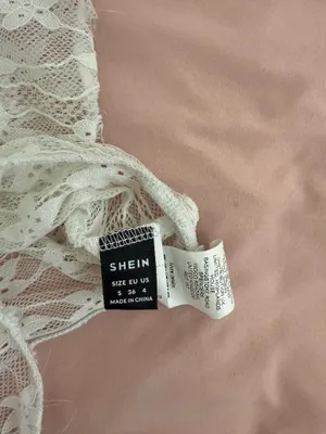 White lace bodysuit with floral design from SHEIN in a size small #lace #floral thumbnail 3