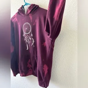 Empyre Dreamcatcher Hoodie XL Bleach Dyed Boho Grunge Witchy Sweatshirt thumbnail 5