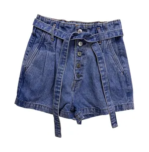 Abercrombie & Fitch Natural Rise Short Women 24 00 Blue Paperbag Denim Summer thumbnail 1