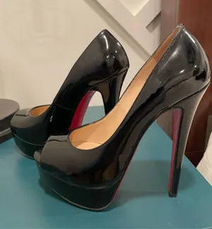 Christian Louboutin lady peep platform patent black EU37 thumbnail 2
