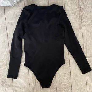 Bodysuit women S scoopneck Longsleeve fitted black thumbnail 8