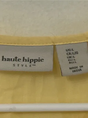 Haute Hippie Pale Yellow Midi Dress with Lace Trim thumbnail 5
