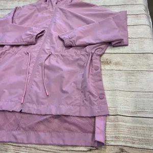 Champion C9 Womens Mauve Pink Hooded Windbreaker Jacket Mesh Hem Size‎ M R1701 thumbnail 3