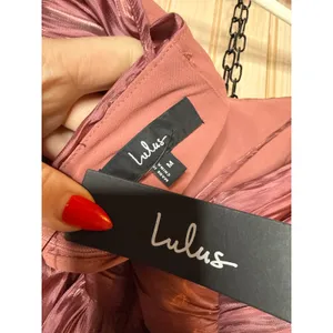 NWT Lulus Tennon Dusty Rose Plisse Tiered Midi Dress Party Cocktail Wedding Sz M thumbnail 7