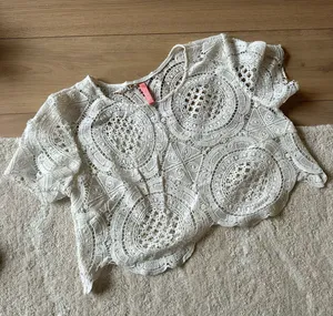 Cropped Lace Shirt White Size M thumbnail 1