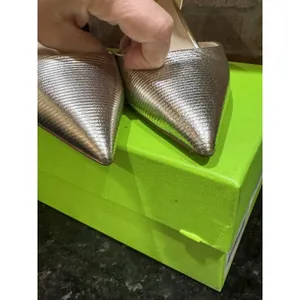 Sam Edelman Z56103 Viv Platinum Metal Leather d'Orsay Pointed Toe Pump Size 7 thumbnail 7