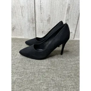 IDIFU IN4 Classic Pointed Toe Shoes Womens Size 7.5 High Heels Pumps Black Suede thumbnail 4