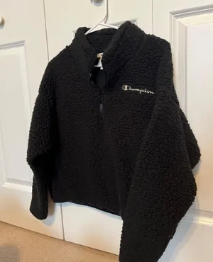 Champion Black Sherpa Quarter Zip thumbnail 1