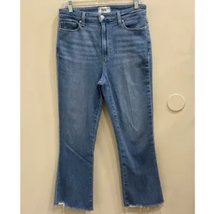 PAIGE Claudine High Rise Kick Flare Crop Jeans Darling Light Wash Size 30 Casual thumbnail 3