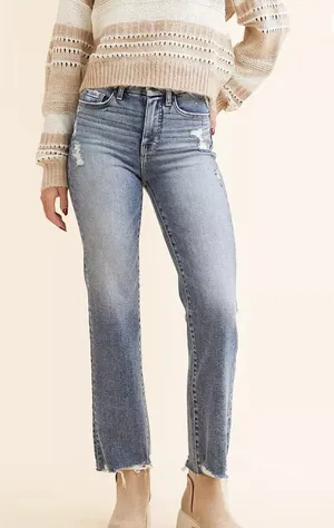 BKE Billie Cropped Straight Stretch Jean thumbnail 1