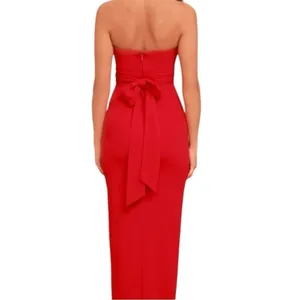 Lulu's Own the Night Red Strapless Maxi Dress Size Small NWT‎ thumbnail 5