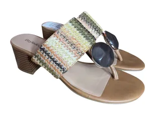 Style & Co‎ Brandyy 7M Mocha Raffia Woven Thong Sandals Tropical Vacation Resort thumbnail 1