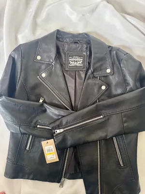 Women’s Levi’s Faux Leather Moto Black Jacket thumbnail 3