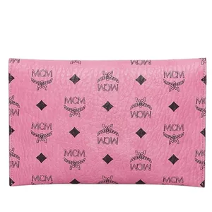 MCM Visetos Leather Clutch Bag in Pink New with Tag thumbnail 4