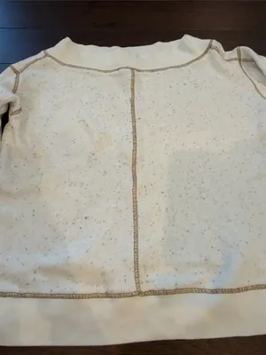 Pilcro Slouchy Off The Shoulder Sweatshirt in Ivory Size XS - C59-005 thumbnail 6