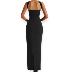 NWT Babyboo Yulia Maxi Dress Black Size Medium thumbnail 4