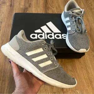 ADIDAS Cloudfoam gray white athletic training running shoes sneakers women’s 8.5 thumbnail 1