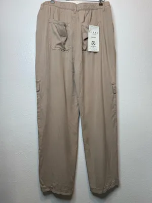 Risen Jeans Los Angeles The Carly Cargo Pants Taupe Wide Leg Size 2XL 90s Grunge thumbnail 9