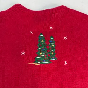 Breckenridge‎ Womens Red Ugly Christmas Sweater Vest Snowman Zip Medium Holiday thumbnail 6